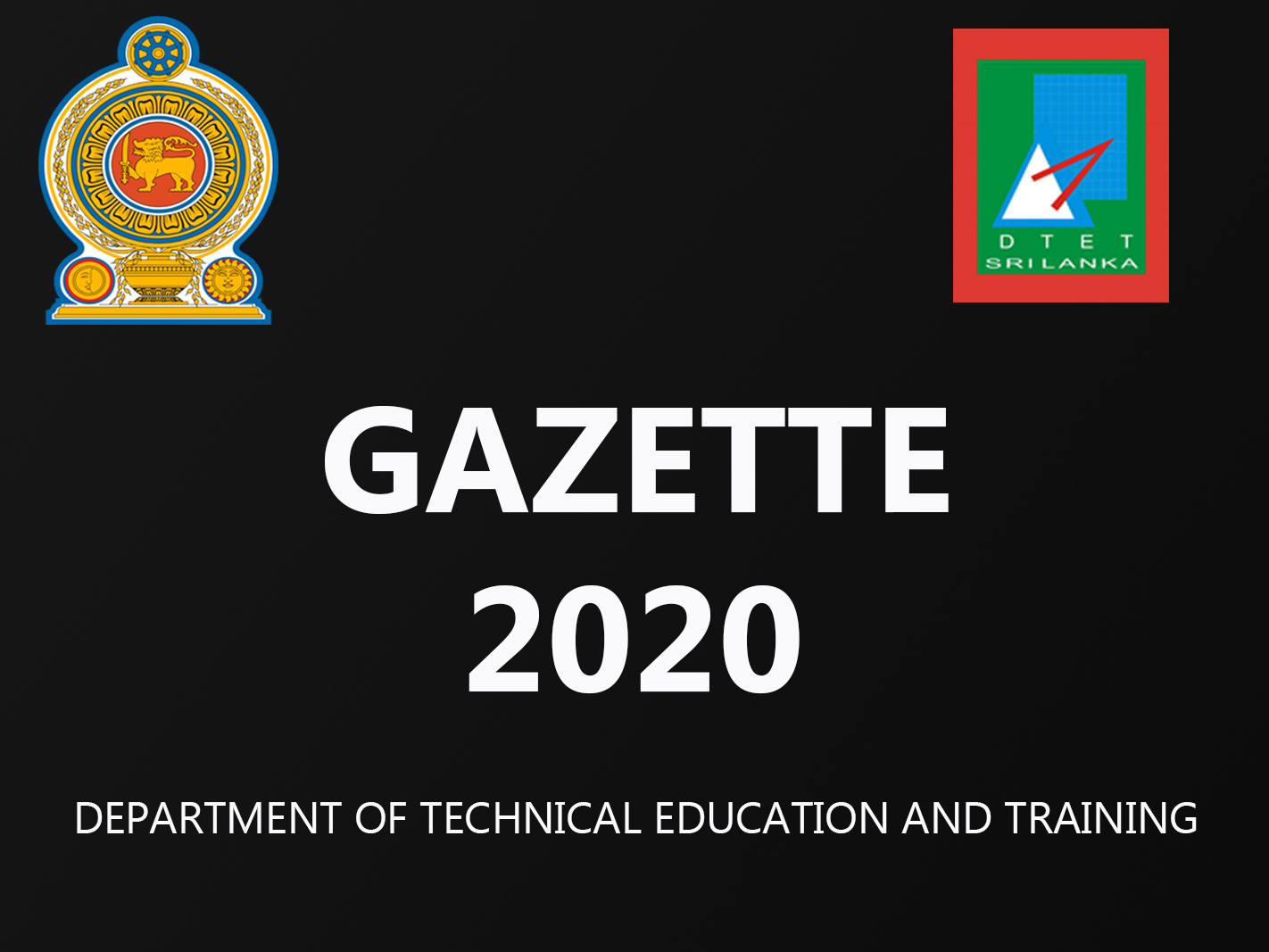 Gazette for 2020 Intake Released